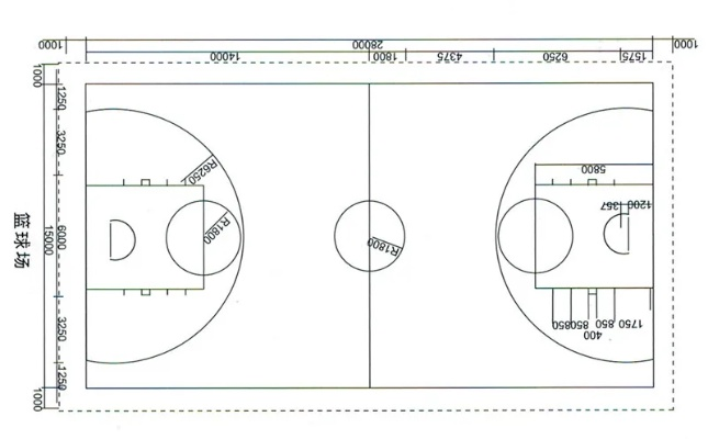 篮球场标准尺寸详细图解